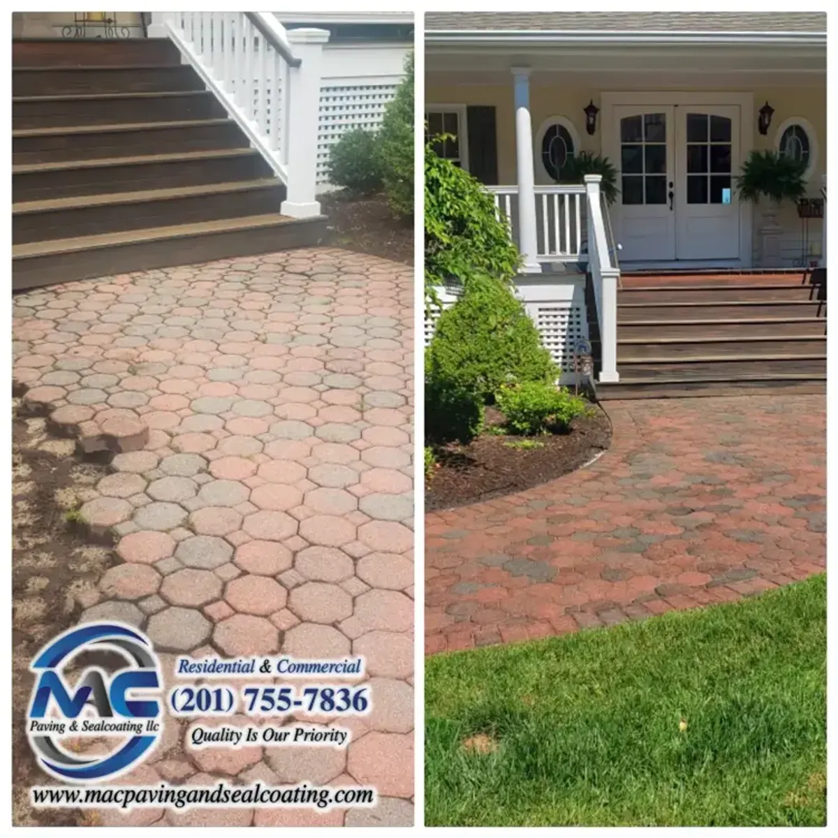 Paver Maintenance and Cleaning Services in NJ | Bergen County Area - Close-Up - MAC Paving and Sealcoating